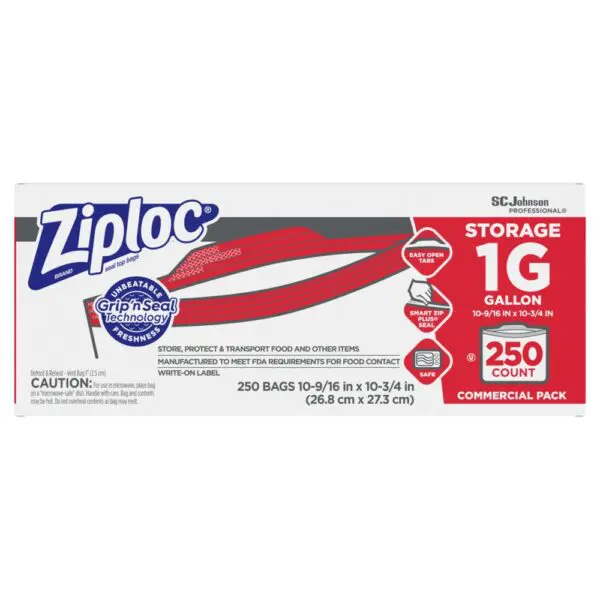 A package of ziploc bags on top of each other.