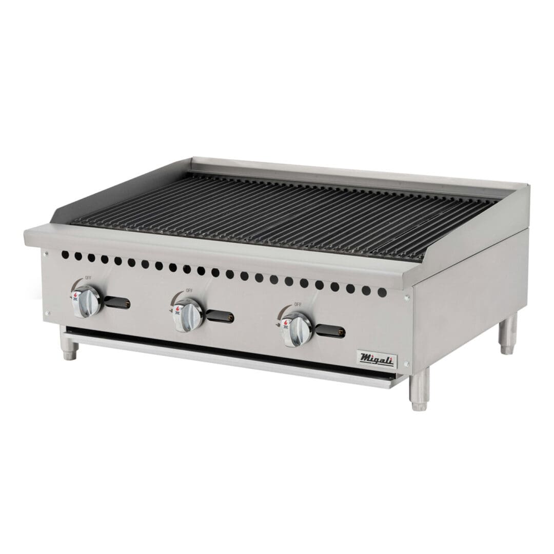 A grill that is sitting on top of a table.